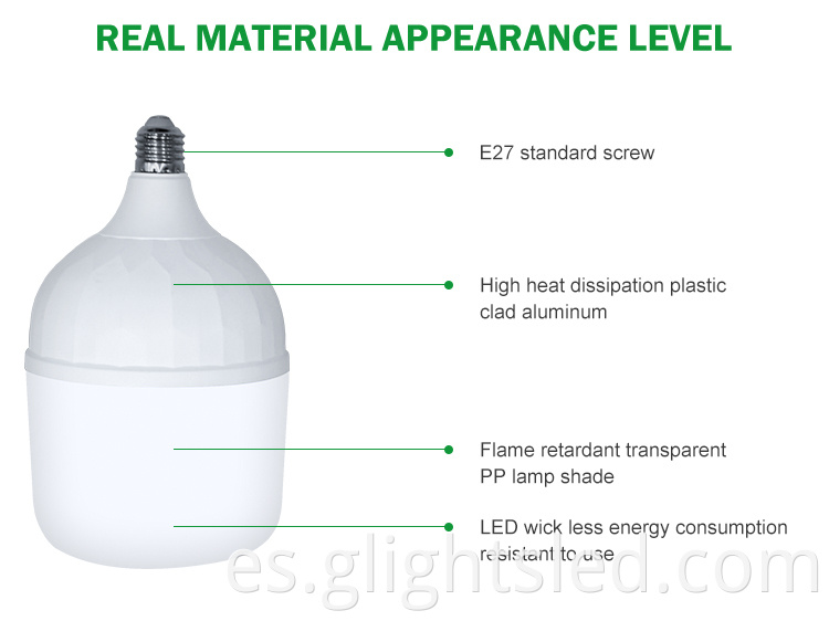 Venta directa de fábrica en el interior de la oficina en casa 5w 10w 15w 20w 30w 40w 50w 60w Lámpara de bombilla LED